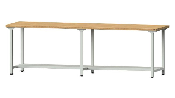 ANKE Werkbänke Arbeitstisch, Modell 191, 2800 x 800 x 890 mm, RAL 7035, BMP 40 mm, 401.449