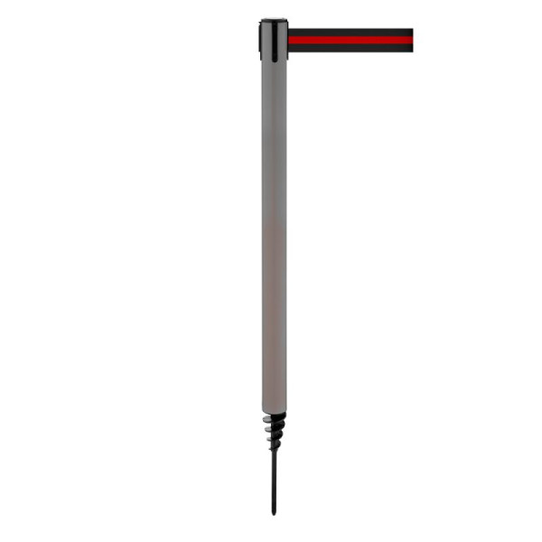 Stein HGS Personenleitsystem -P-Line Outside-, grau, schwarz/rot/schwarz waagerecht (gestreift), mit Gurtendstück (Standard), 37686-0601