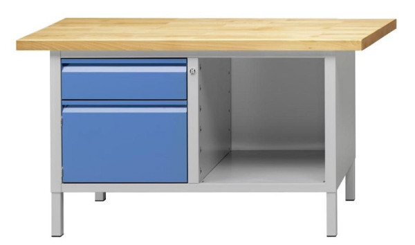 ANKE Werkbänke Kastenwerkbank, Modell 109 E, 1500 x 700 x 850 mm, RAL 7035/5012, BMP 50 mm, 510.041