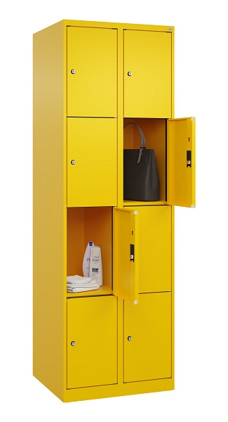 C+P Schließfachschrank Evolo PLUS, 8 Fächer, 1850x600x500mm, 1023/1023, 049000-204 S10022