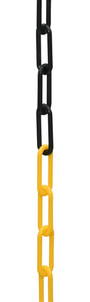 Eichner Kunststoffkette 6 x42 mm, Farbe: Schwarz/Gelb, VE: 1 Rolle à 25 Stück, 9225-18015-311