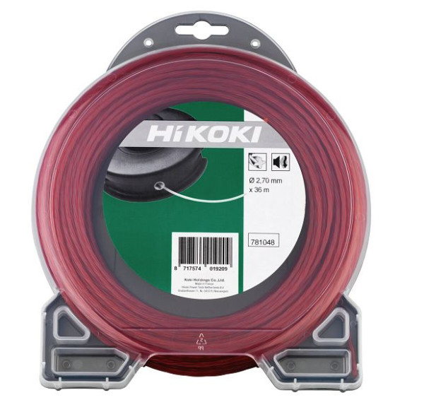 HiKOKI Trimmerfaden spiralförmig 2.7mm rot L=15m (75 gr), 781047