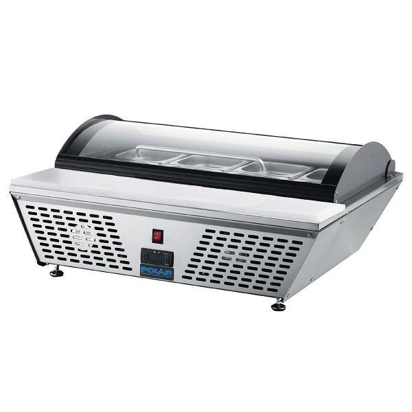 Polar G-Serie Energieeffizienter Tischkühlvitrine 4x GN 1/3, GP293
