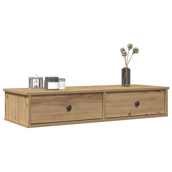 vidaXL Wandregal mit Schubladen Artisan-Eiche 100x37,5x19 cm, 859967