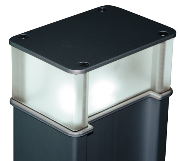 GIFAS GAS 160 LED Leuchtenkopf, kaltweiss, 230VAC, 4,5W, 4200K, IP54, PMMA satiniert, Aluminium eloxiert, 860409