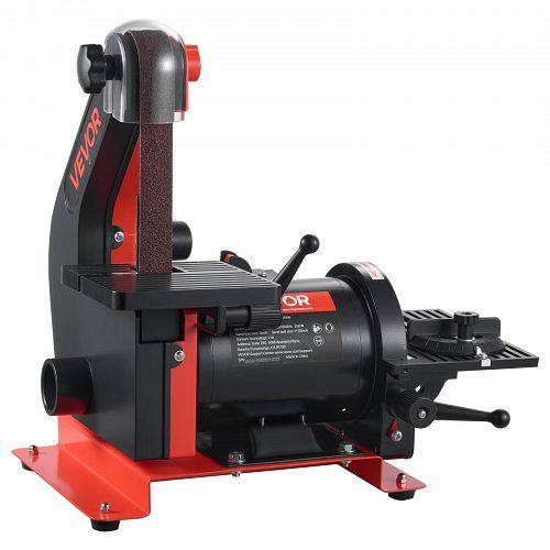 VEVOR Band-Tellerschleifer 250W, 127mm Tellerschleifer & 25,4x762mm Bandschleifer, verstellbarer Tisch, Staubabsaugung, DPSGJZHYPWBX87XUH001V2