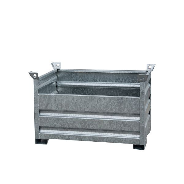 Eichinger Industrie Vollwand-Stapelpalette mit U-Füße, 2000 kg, LxBxH 1000x800x750 mm, feuerverzinkt, 13220100002000
