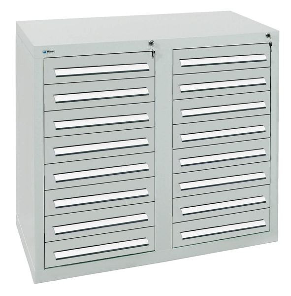 stumpf Schubladenschrank Serie T-100/35-2, RAL 7035/7035, 16 Schubladen (16 x100mm), 8152107