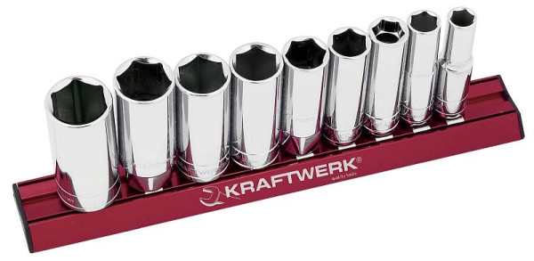 Kraftwerk Steckschlüssel-Satz lang, Zollmaße MAGALU 3/8", 9-tlg, 201599