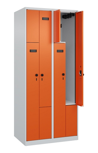 C+P Z-Spind Evolo PLUS, 4 Fächer, 1850x800x500mm, 7035/2004, Drehriegel, 049003-224 S10005