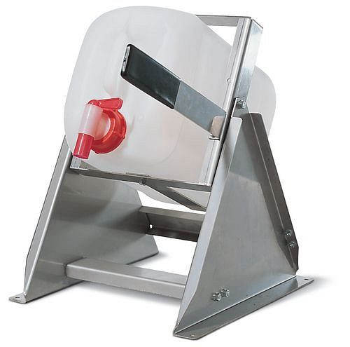 DENIOS Abfüllbock AB 10-E aus Edelstahl, für 10-Liter-Ballons, 136491