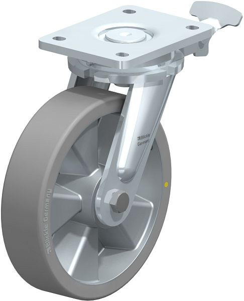 Blickle LO-ALTH 200K-AS-RI4 Stahlgeschweißte Schwerlast-Lenkrolle, Blickle Extrathane®, Grau, 852553