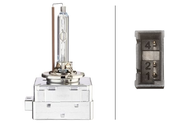HELLA Glühlampe - D3S - Xenon up to 4300 Kelvin - 42V - 35W - Schachtel, 8GS 007 949-541