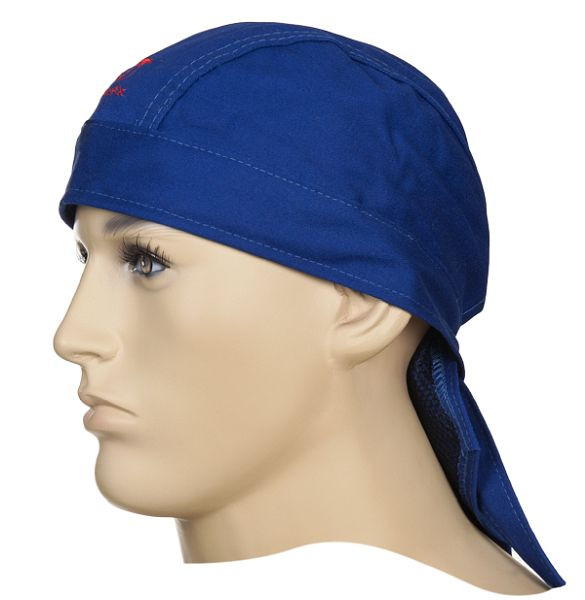 ELMAG Hitzekopfschutz Bandana 'blau WELDAS 23-3612, aus Baumwolle, KopfØ 46-68 cm, 'feuerhemmend', 59179