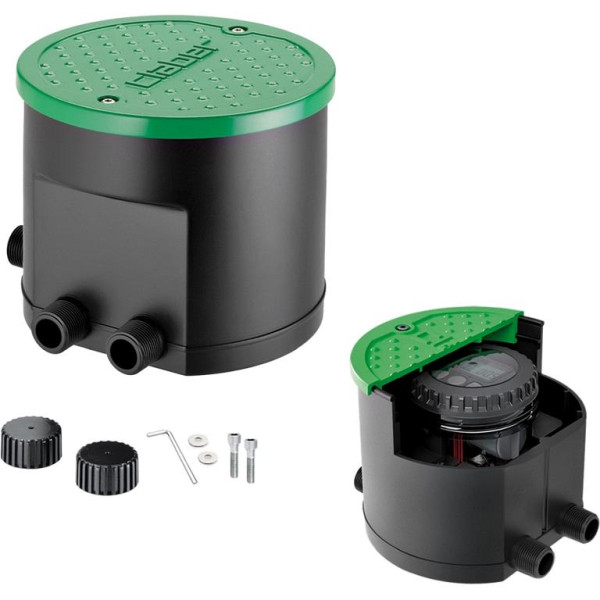 Claber vormontierte Box mit Bewässerungscomputer als 4-Wege Verteiler Bewässerungsbox Hydro 4 Bluethooth, CL908400000