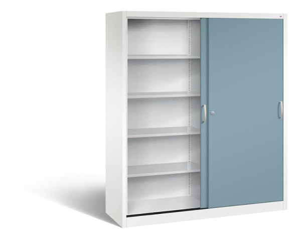 C+P Schiebetürenschrank Acurado-2000, H1950xB1600xT500 mm, Weiß/Horizontblau, 2150-00 S10254