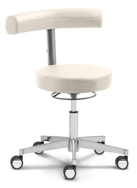Deskin Drehstuhl MED ROUND, Weiß, 610 x 610 x 710 mm, 346760