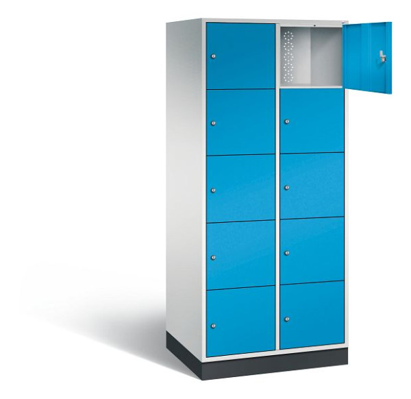 C+P XL-Schließfachschrank Intro, H1950xB820xT590mm, Farbe: Lichtgrau / Lichtblau, 8570-203 S10020