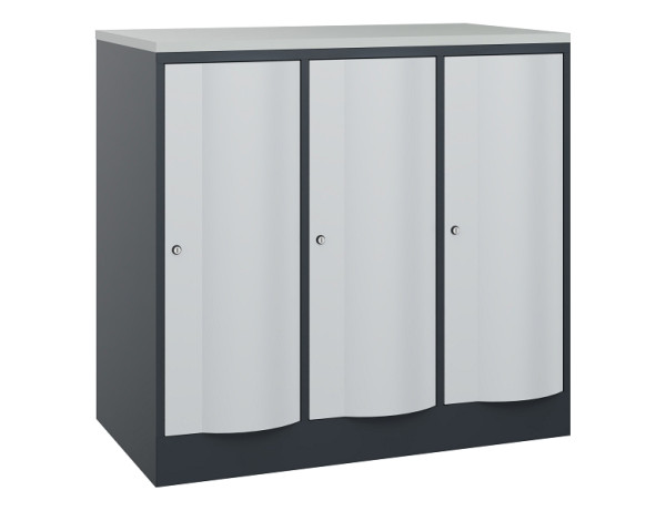 C+P XL-Garderobenschrank Resisto, H1077xB1148xT640mm, 7016/7035, 8271-373 S10103