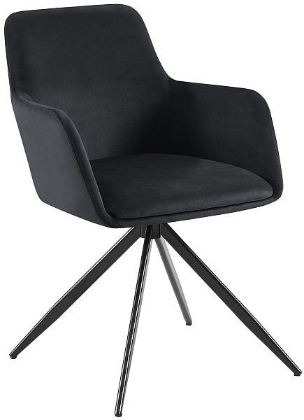 CLP Esszimmerstuhl Olema Samt, schwarz, 324221, 4255716321802