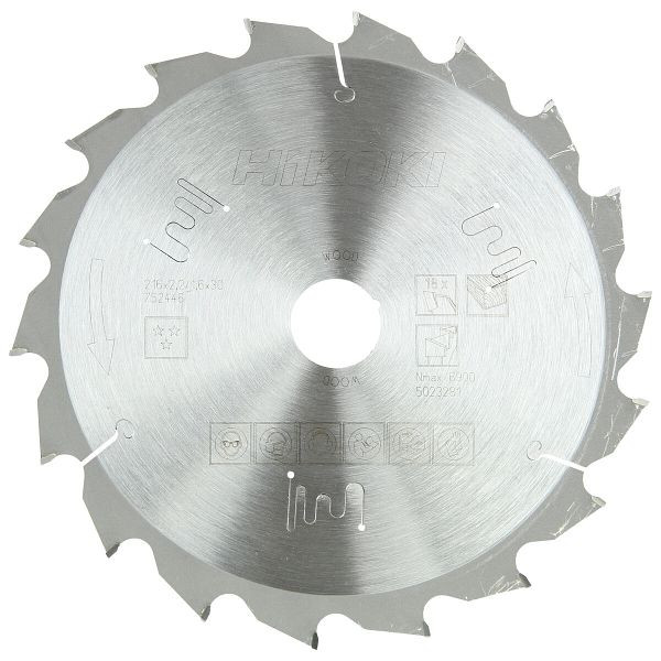 HiKOKI TCT Kreissägeblatt Holz 216x30 Z18 Wechselzahn, 752446