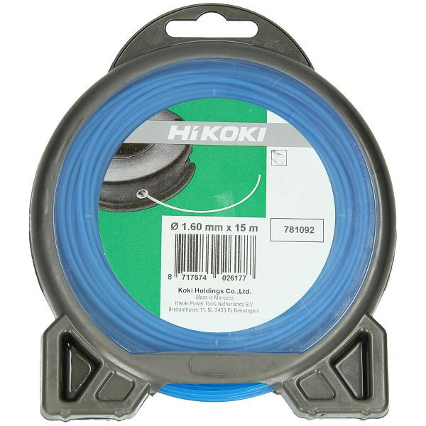 HiKOKI Trimmerfaden rund 1.6mm blau L=15m (34 gr), 781092