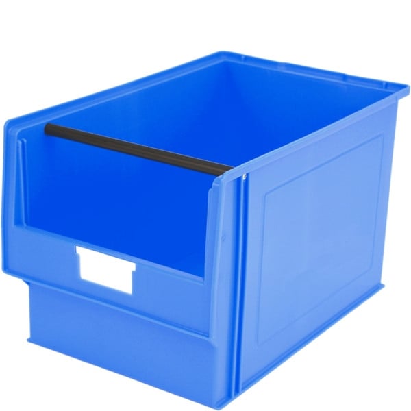 BITO Sichtlagerkasten PK Set inklusive Etikett /PK1 500x315x300 blau, mit Tragestange inklusive Etikett, 4 Stück, C0250-0001
