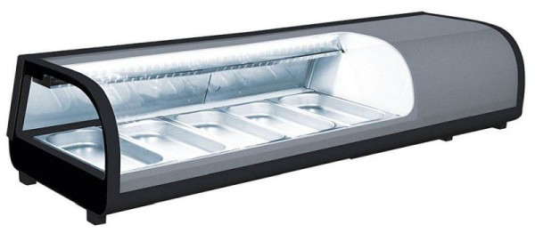 KBS Belegstation Sushi 1400, mit berohrter Wanne, zusätzlichem Deckenverdampfer und inklusiv 5x GN 1/3 Schalen, 9161400