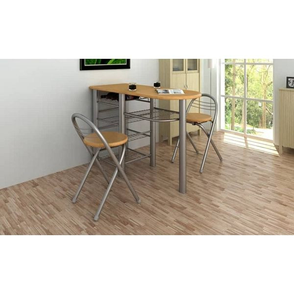 vidaXL Frühstücksbar-Set Holz, Stil und Funktionalität, 240096