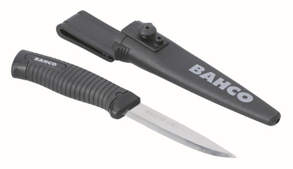 Bahco Mehrzweck-Handwerker-Edelstahlmesser mit 2-Komponenten-Griff - 15 Stück/Thekendisplay, 2446-BL