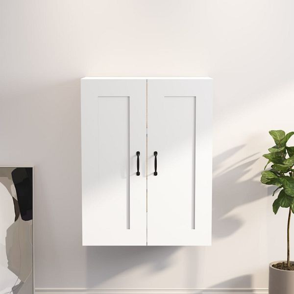 vidaXL Hängeschrank Weiß 69,5x32,5x90 cm, Material: Holzwerkstoff, Metall, 812303