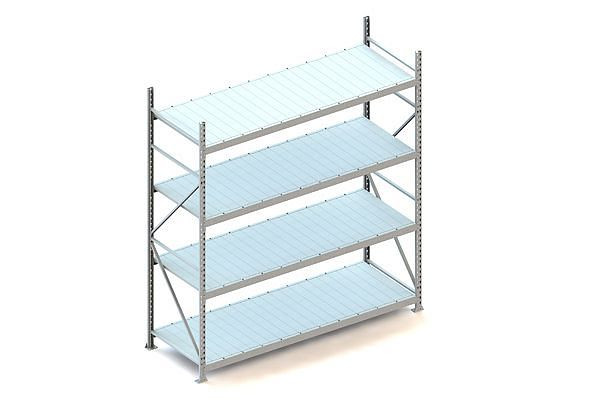 Meta MINI-RACK GR 2500x2200x800 mm, verzinkt, mit Stahlpaneele, Bodenanzahl: 4, 20051301