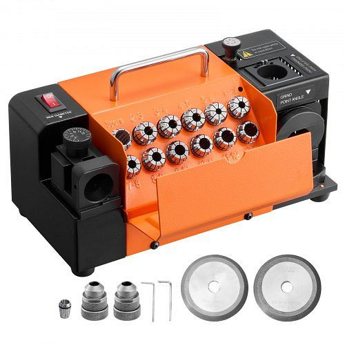 VEVOR Bohrerschleifgerät MR-13B, 3-15 mm, 95°-135° Spitzenwinkel, 4600 U/min, 120 W, 13 Spannzangen, CBN- & SDC-Scheiben, XXZTYMQ315MMO2G0I001V2