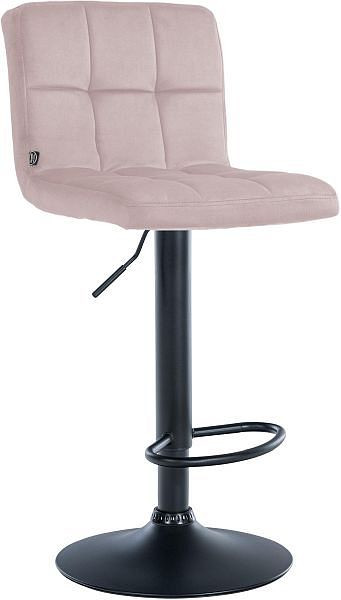CLP Barhocker Peru Samt schwarz, rosa, 323782, 4255716313708
