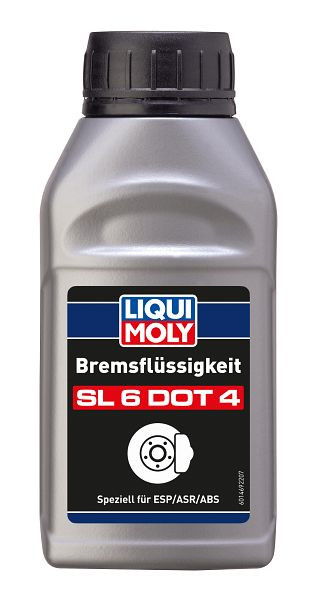 LIQUI MOLY Bremsflüssigkeit SL6 DOT 4, Kanister Kunststoff, VE: 0,25 Liter, 21166