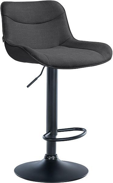 CLP Barhocker Vonore Stoff schwarz, dunkelgrau, 323551