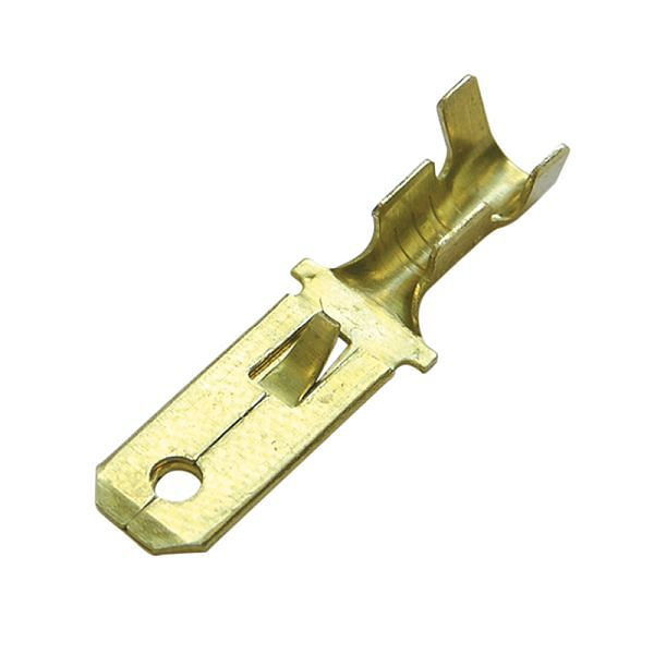 Haupa Flachstecker mit Rasterzunge 0,5 - 1,0 mm², 6,3x0,8, VE: 200 Stück, 280101