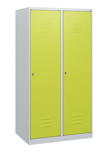 C+P Umkleidespind Classic PLUS, 2 Abteile, 1530x800x500mm, 7035/0024, Zylinderschlösser, 0800005-22 S10006