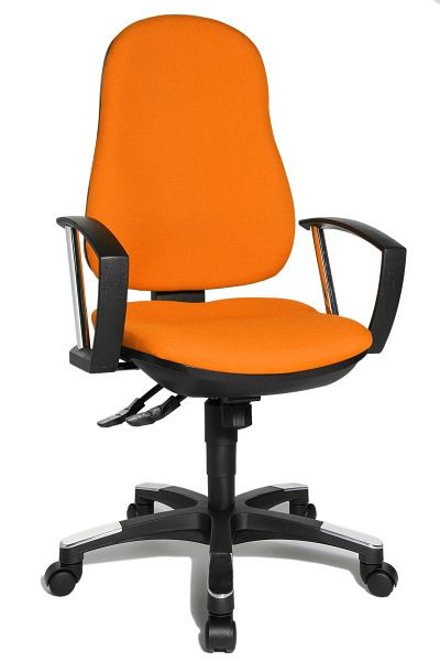 Topstar Bandscheiben-Drehstuhl, Spezial-Bandscheibensitz, Rückenlehnen Ausformung, orange, 9020AG04
