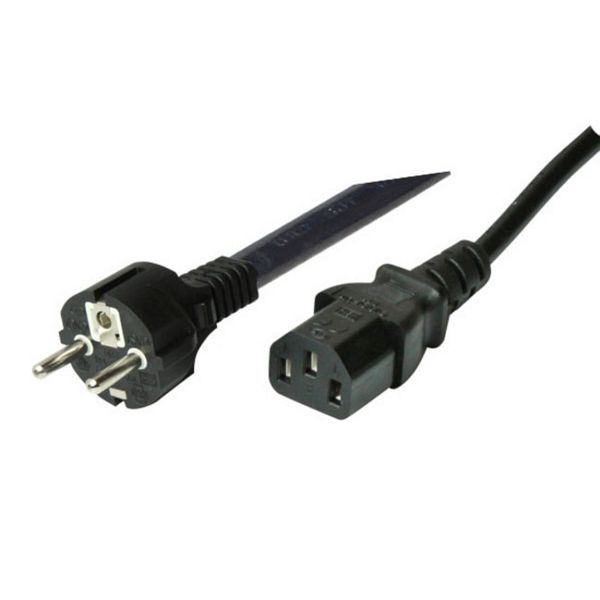 shiverpeaks BASIC-S, Netzanschlusskabel, Schutzkontaktstecker gerade an Kaltgerätebuchse, schwarz, 1,8m, BS60006-G