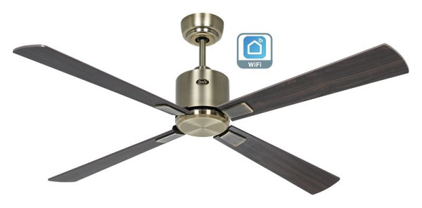 CasaFan Deckenventilator Eco Neo III 132 Messing antik-Nussbaum/Kirsche WiFi, 944212W