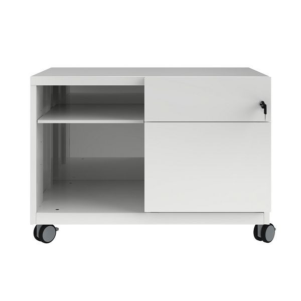Bisley Rollcontainer Note Caddy Schubladen rechts, B 800 mm, verkehrsweiß, CADM08RH696