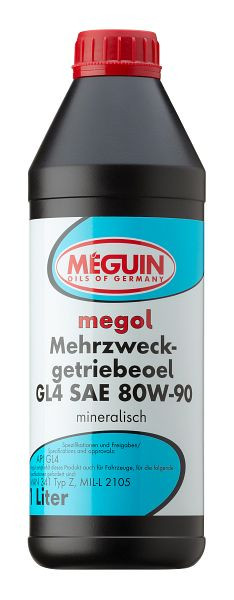 Meguin megol MehrzweckGetriebeöl GL4 SAE 80W-90, Dose Kunststoff, VE: 1 Liter, 4866