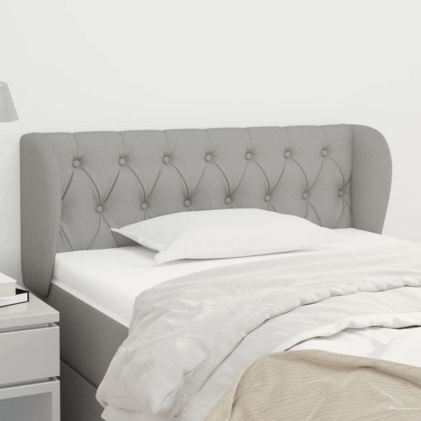 vidaXL Kopfteil mit Ohren Hellgrau 103x23x78/88 cm Stoff, 3117470