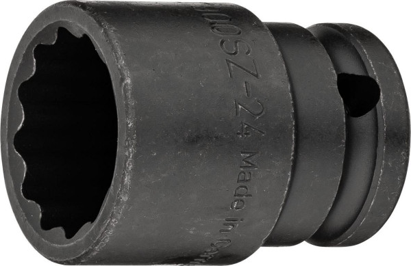 Hazet Schlag-, Maschinenschrauber Steckschlüsseleinsatz, Doppelsechskant, Vierkant hohl 12,5 mm, 24 mm, 900SZ-24