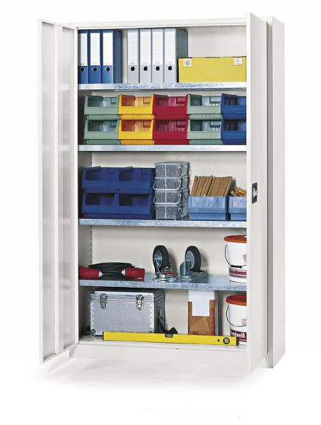 Deskin Top Angebots-Materialschrank B 1200 mm, Farbe Lichtgrau RAL 7035, B 1200 x H 1950 x T 420 mm, 130348