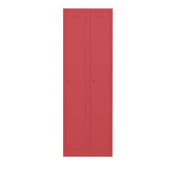 Bisley Garderobenschrank Primary Locker, 2 Abteile, 670 kardinalrot, PL3050D1670