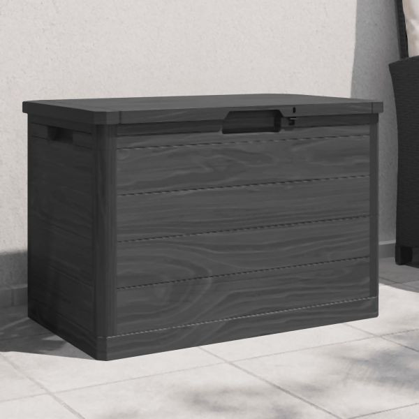 vidaXL Outdoor-Kissenbox Anthrazit 77,5x44,5x53 cm Polypropylen, 366602