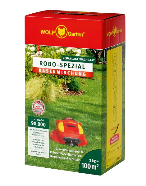 WOLFGarten Rasensamen ROSA 100 RoboSpezial Rasenmischung VE 3 Stück