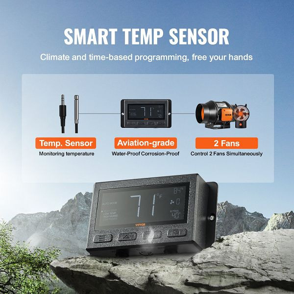 VEVOR 38W Rauchabzug Rohrventilator Abluftventilator Inline-Kanalventilator, XLGDFJYCHSEC6M91GV2